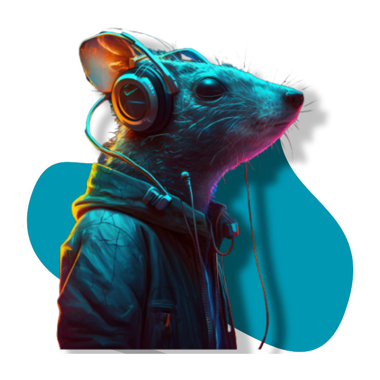 Indur, wearing headphones